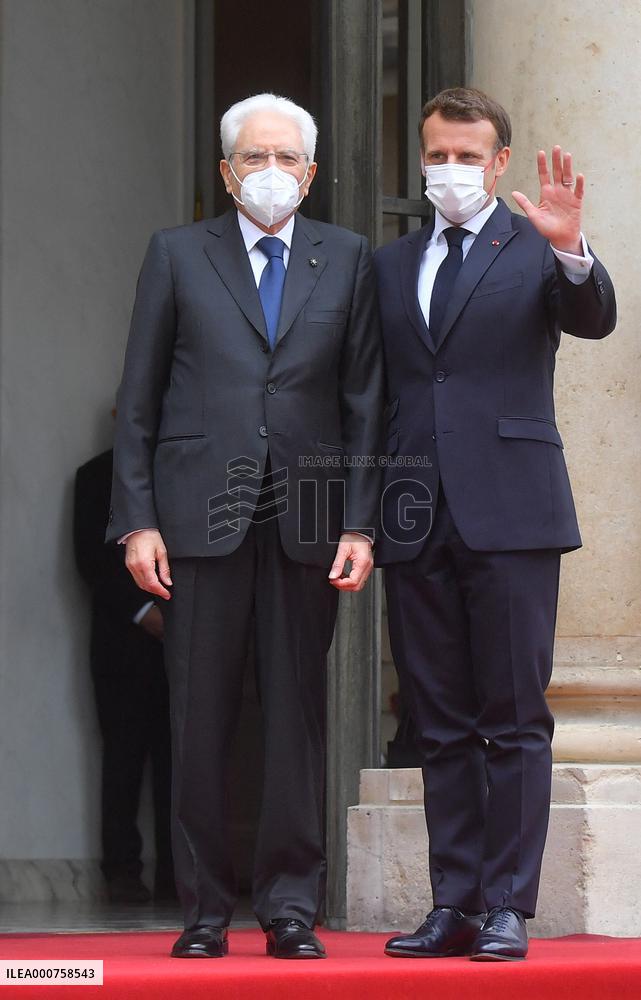President Macron Meets Italian President - Paris