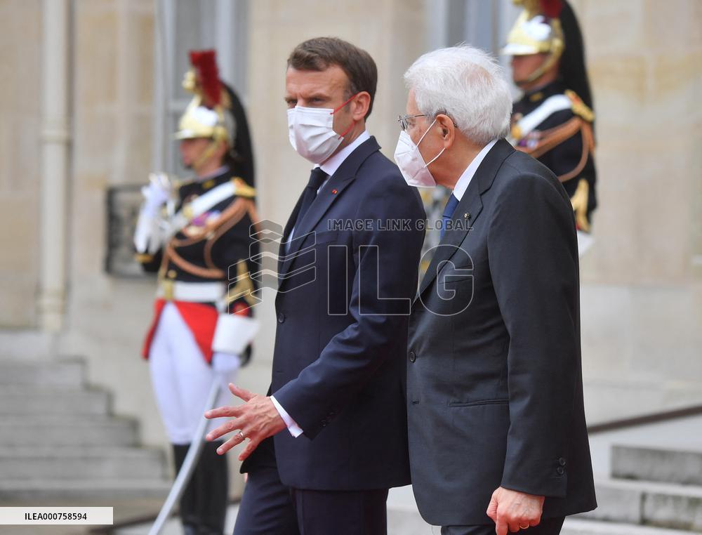 Italian President Leaves Elysee Palace - Paris