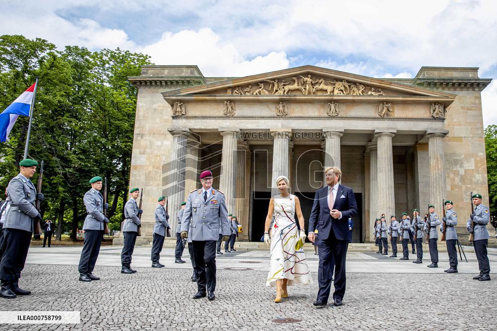 Dutch Royals Lay Wreath in Neue Wache - Berlin