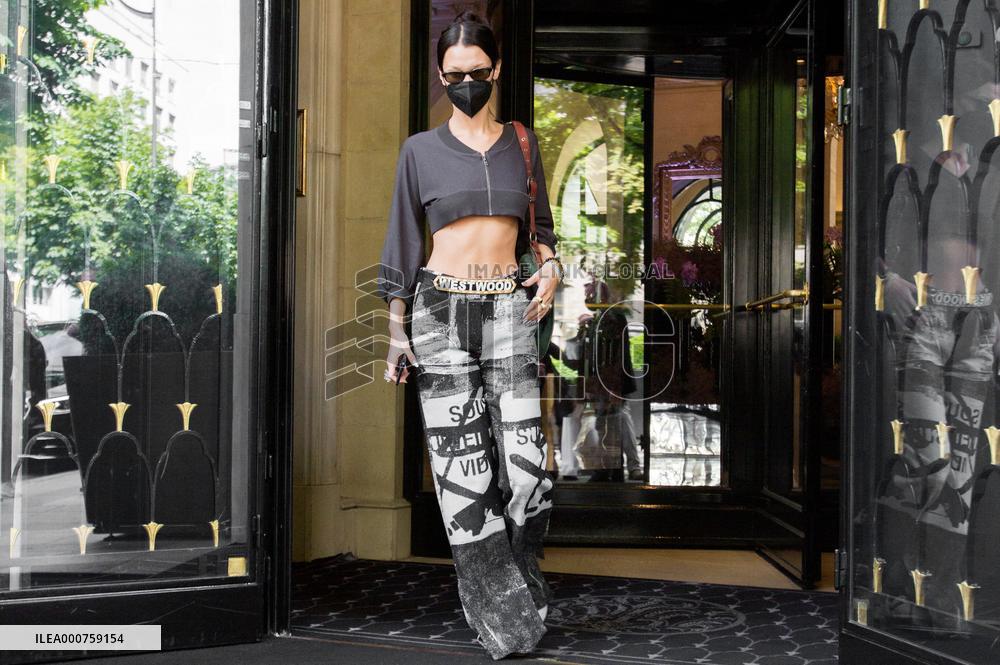 Bella Hadid Leaving Her Hotel - Paris
