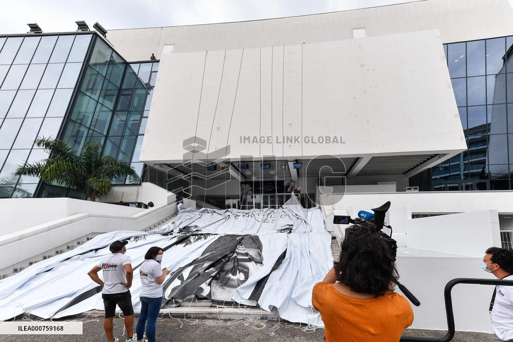 74th Cannes Film Festival poster installations