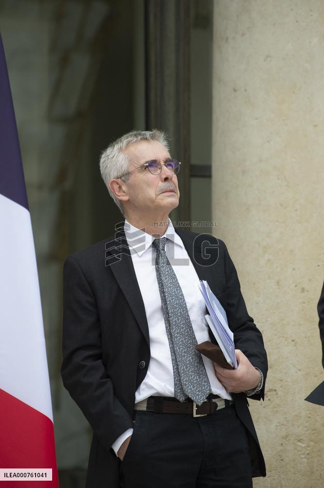 Meeting With Unions At Elysee Palace - Paris