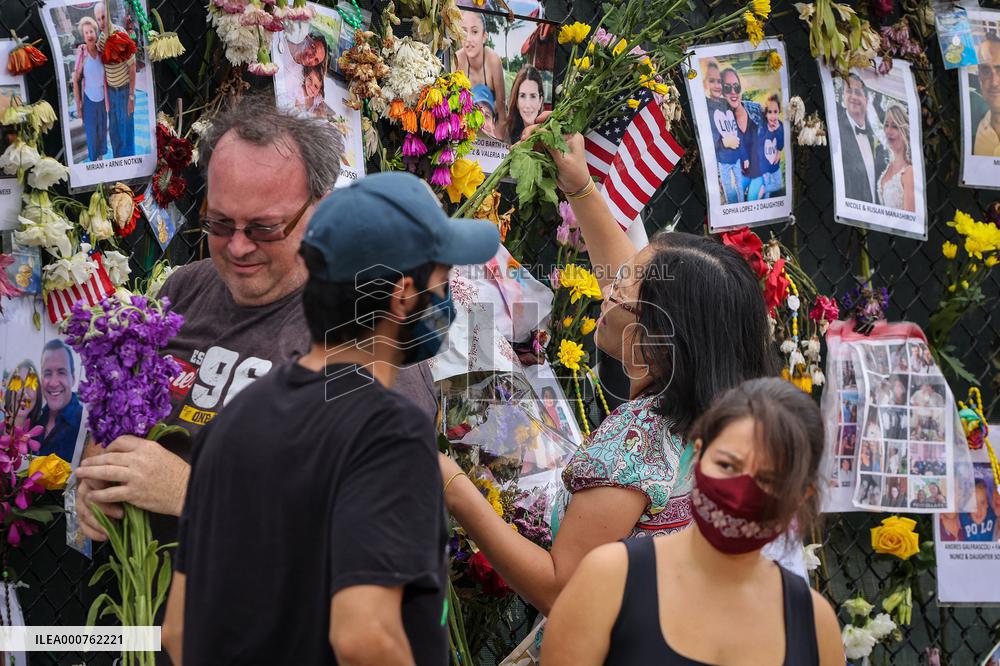 Funeral Of A Victim of Champlain Towers Collapse - Miami