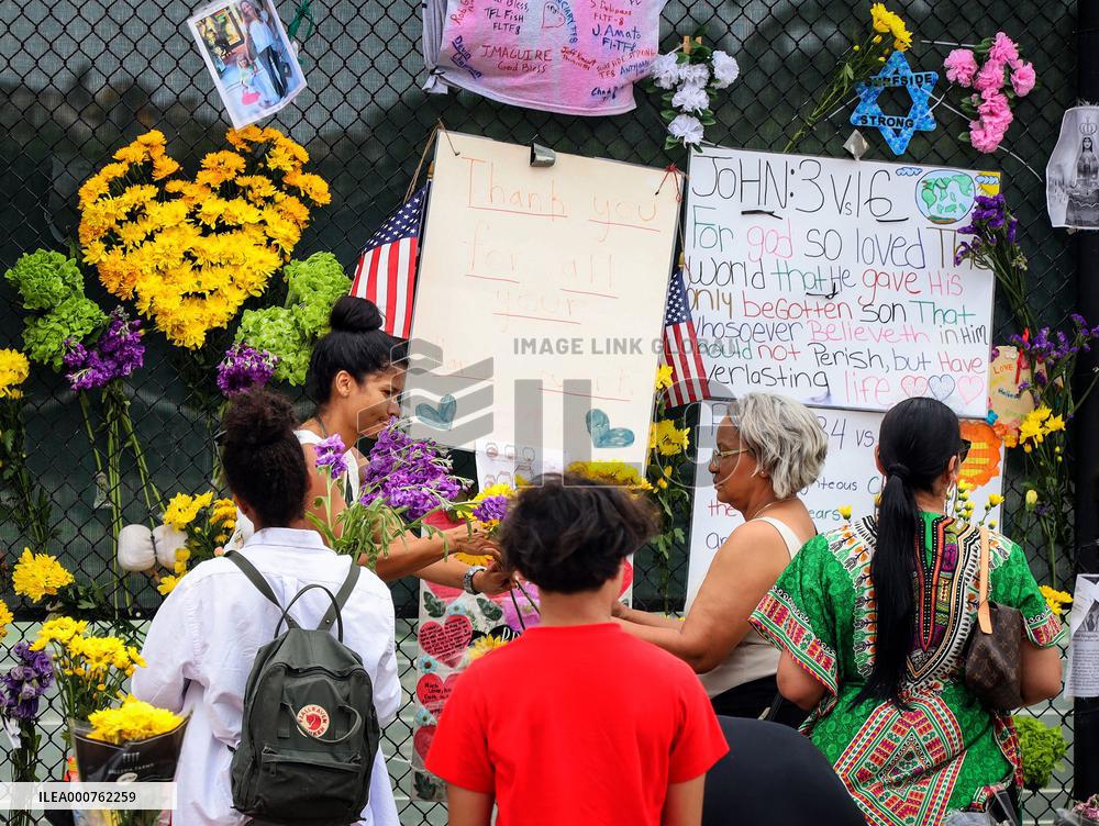 Funeral Of A Victim of Champlain Towers Collapse - Miami