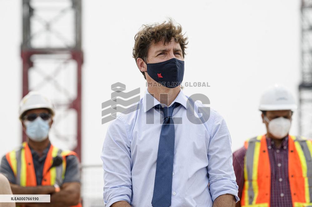 Justin Trudeau Visits A Construction Site - Ontario