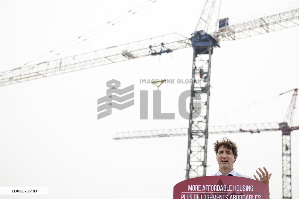 Justin Trudeau Visits A Construction Site - Ontario