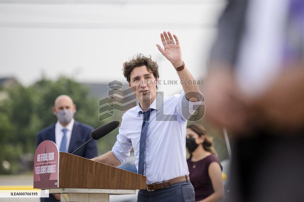 Justin Trudeau Visits A Construction Site - Ontario