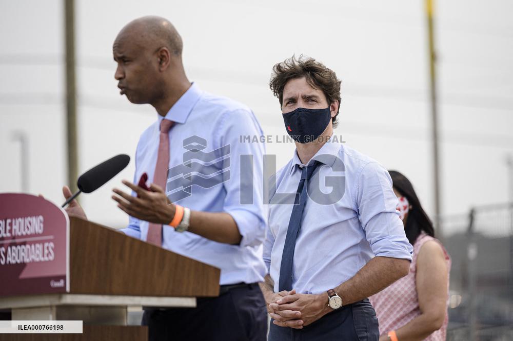 Justin Trudeau Visits A Construction Site - Ontario