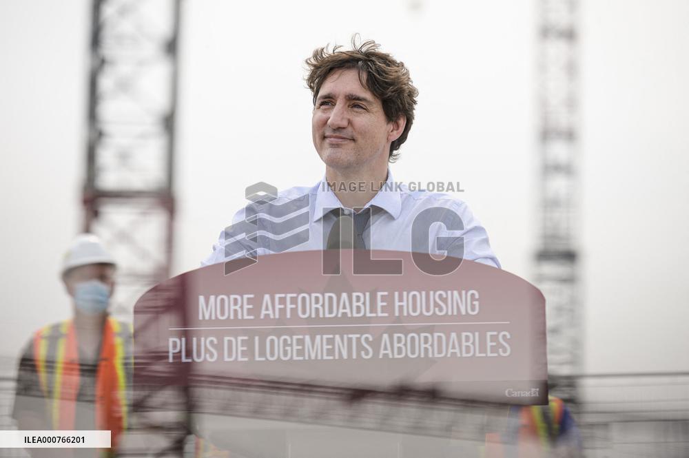 Justin Trudeau Visits A Construction Site - Ontario