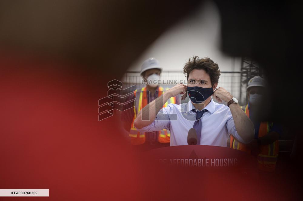 Justin Trudeau Visits A Construction Site - Ontario