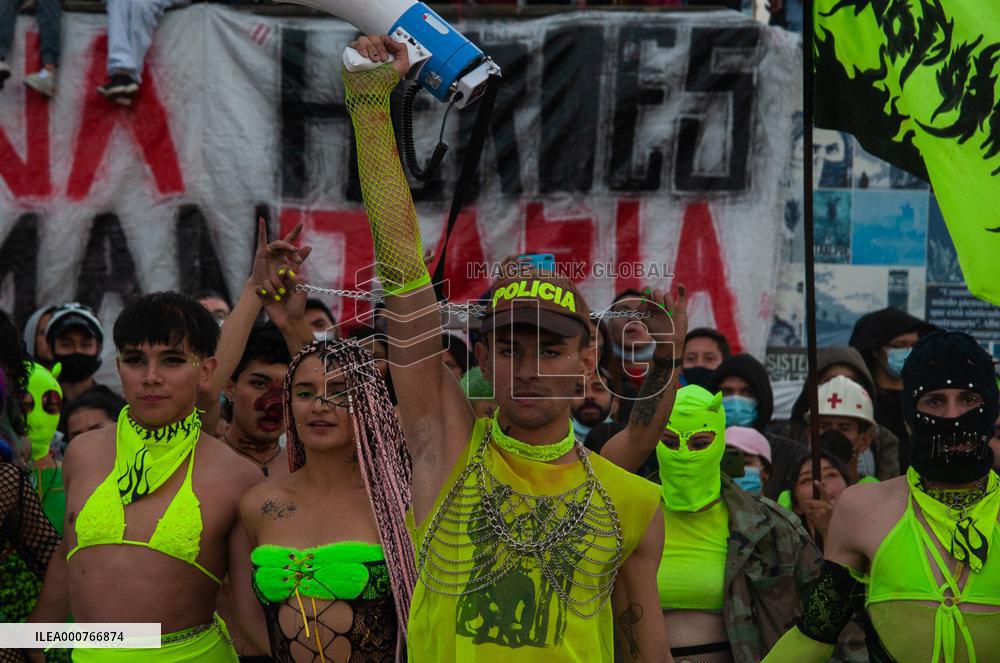 Anti-Government Protest Amid Colombia's Independence Day