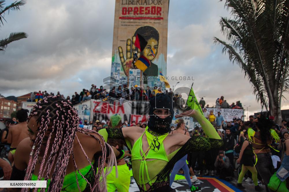 Anti-Government Protest Amid Colombia's Independence Day