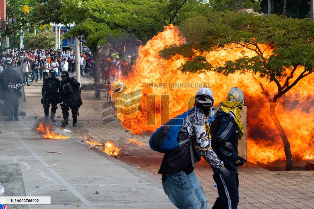 Anti-Government Protest Amid Colombia's Independence Day