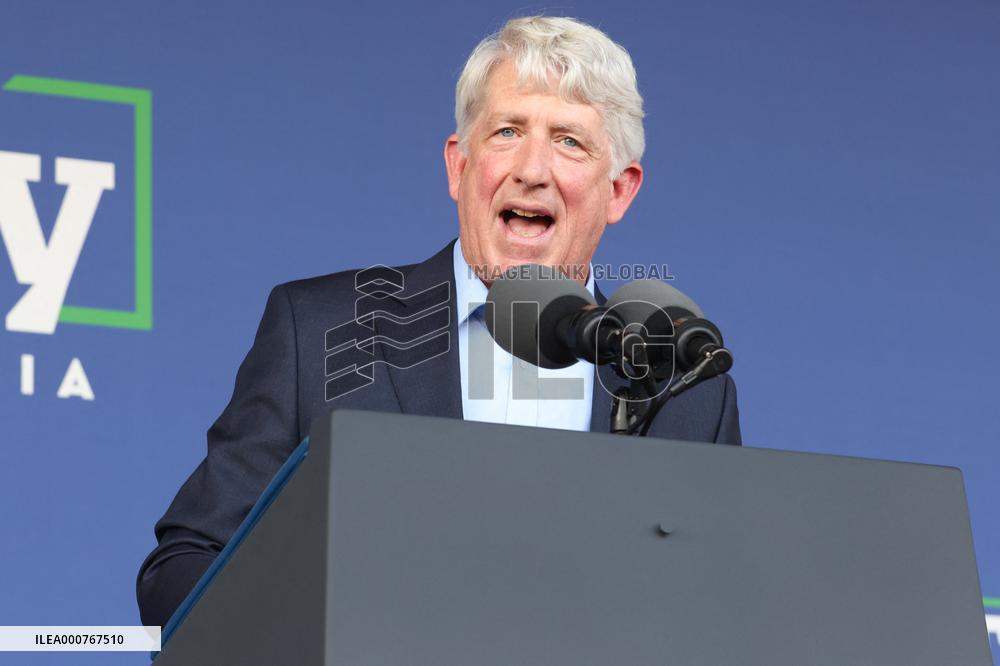 President Joe Biden participates in a campaign event for Virginia gubernatorial candidate Terry McAuliffe