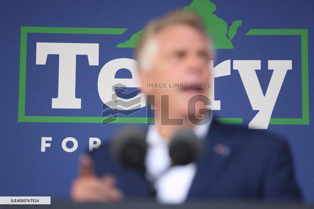 President Joe Biden participates in a campaign event for Virginia gubernatorial candidate Terry McAuliffe