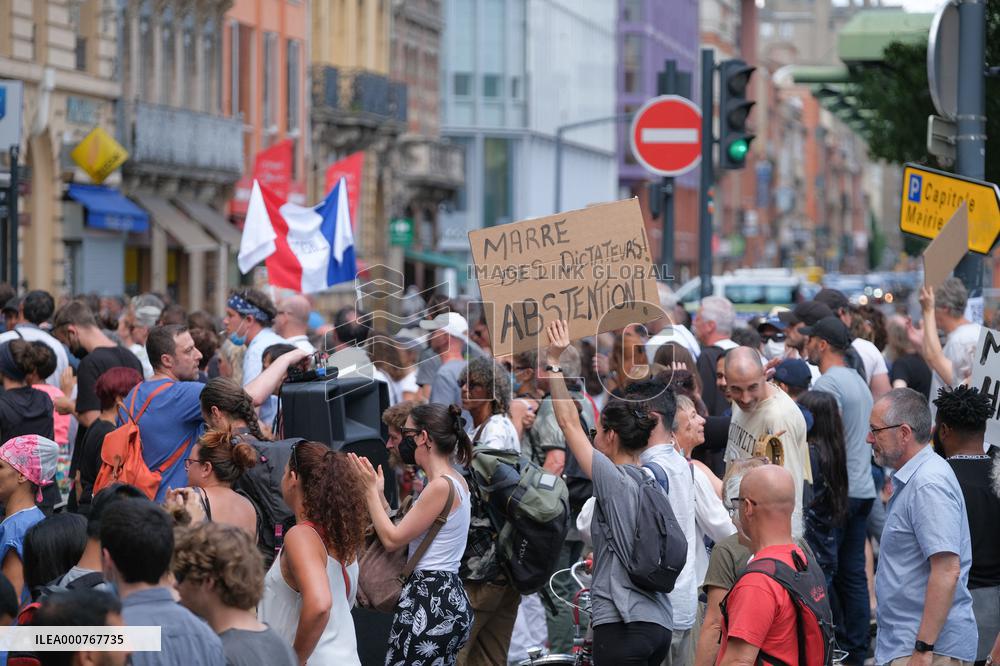 Anti-Sanitary Pass Demonstrations - Toulouse
