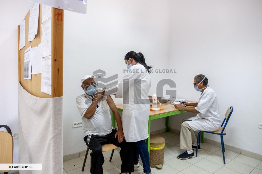 Anti-covid vaccination center in Menzel Bourguiba - Tunisia