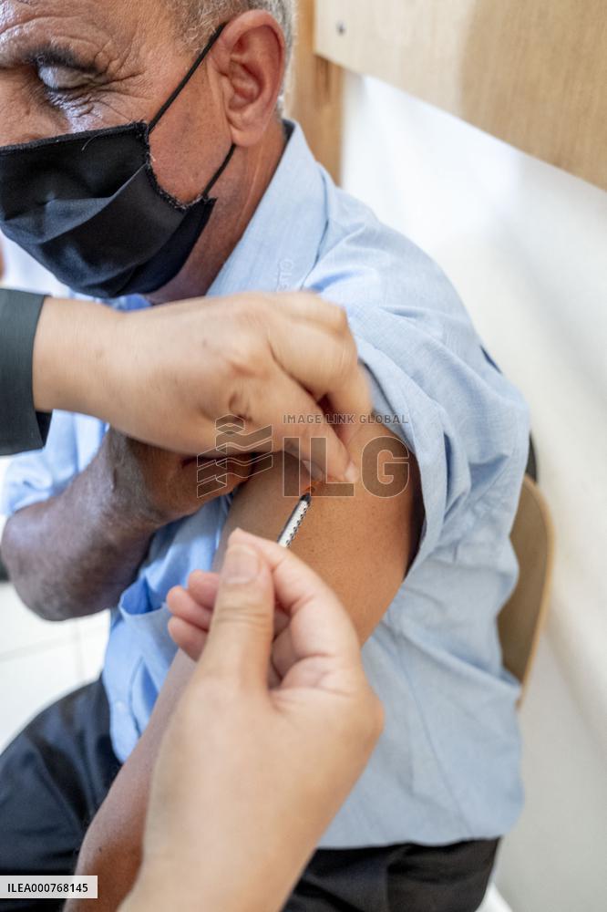 Anti-covid vaccination center in Menzel Bourguiba - Tunisia