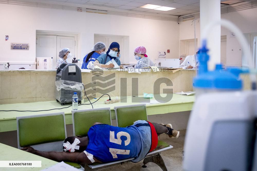 Emergency room of Mongi Slim hospital - Tunisia