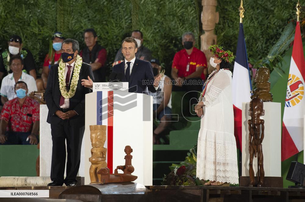 President Macron visits Marquesas Islands