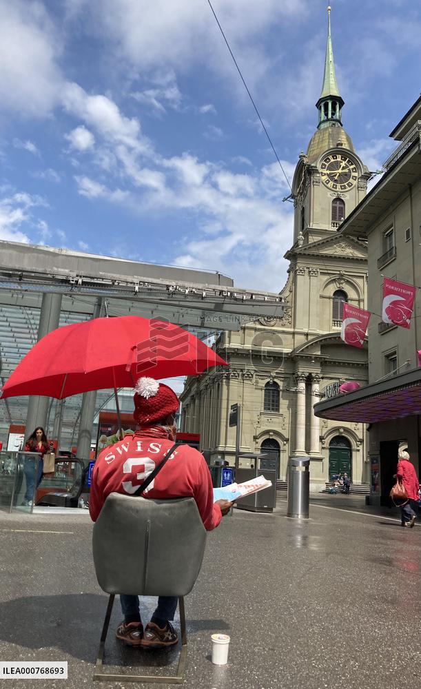 Street Vendors for Swiss National Day - Bern
