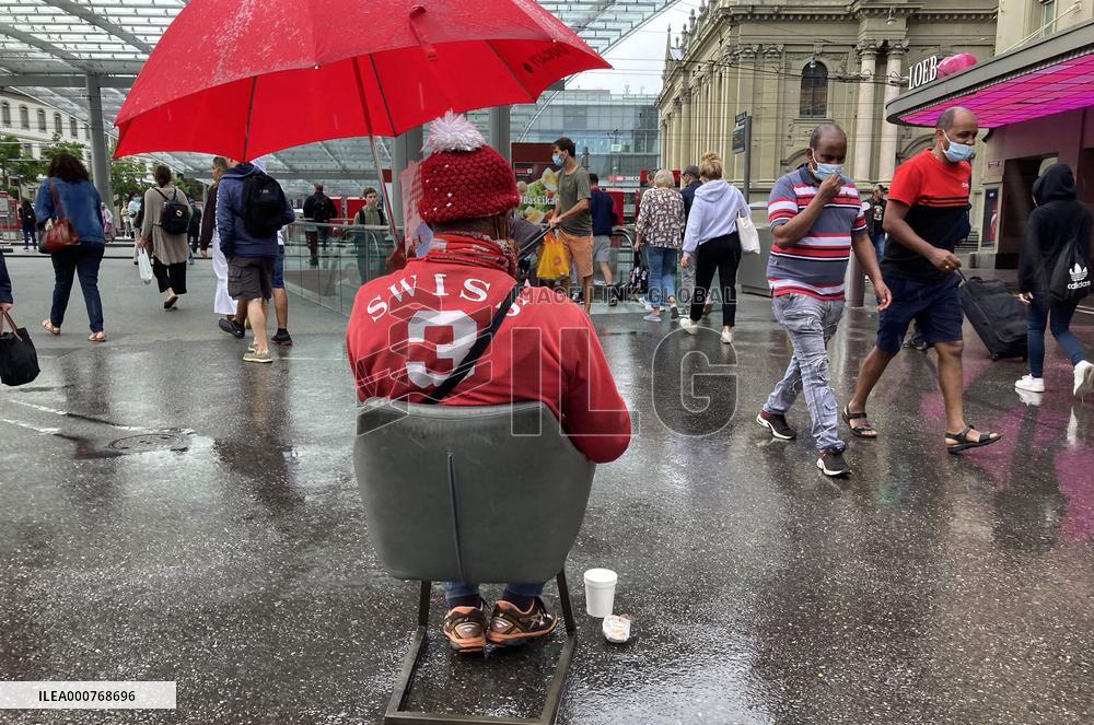 Street Vendors for Swiss National Day - Bern
