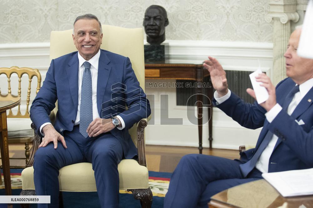 President Biden Meets With Iraqi Prime Minister Mustafa Al-Kadhimi