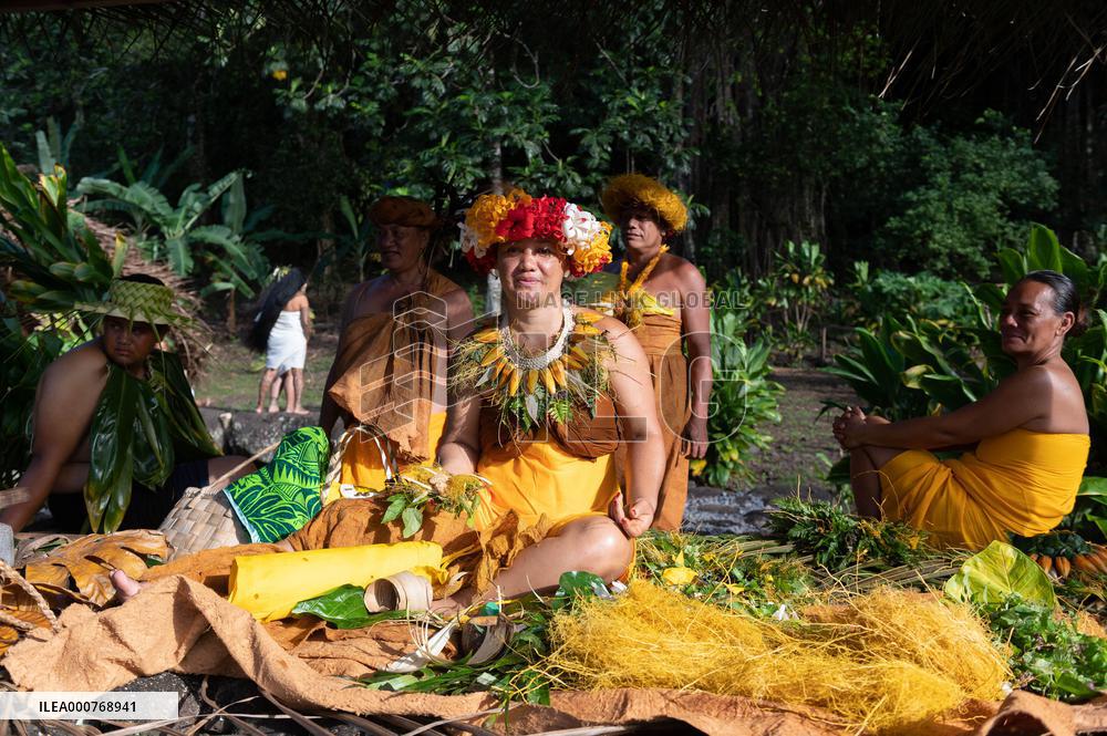 President Macron Visits Manihi Atoll