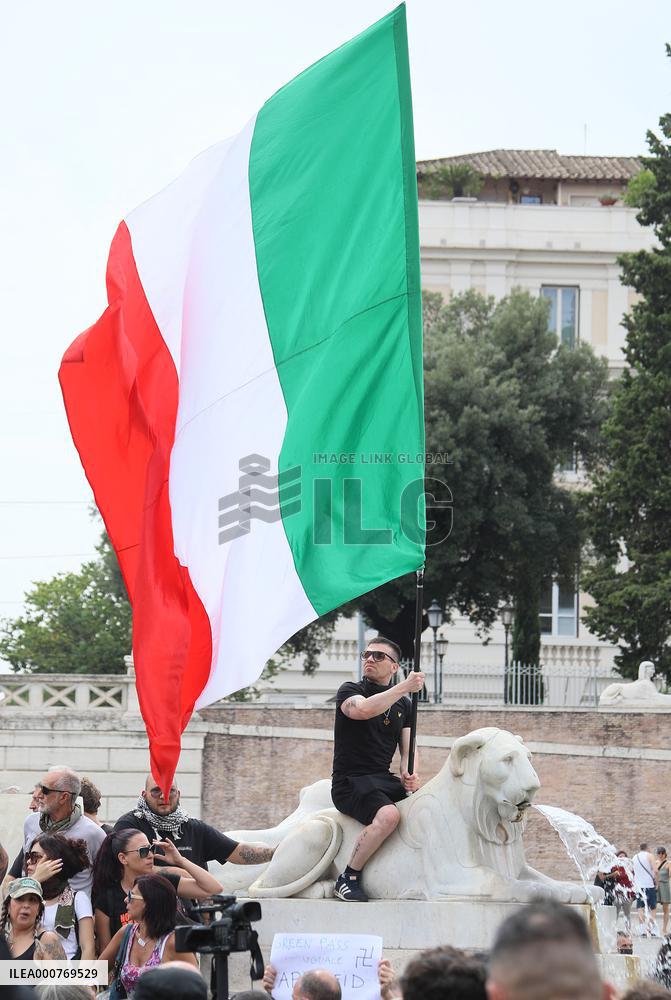 Protest against mandatory 'Green Pass' - Rome