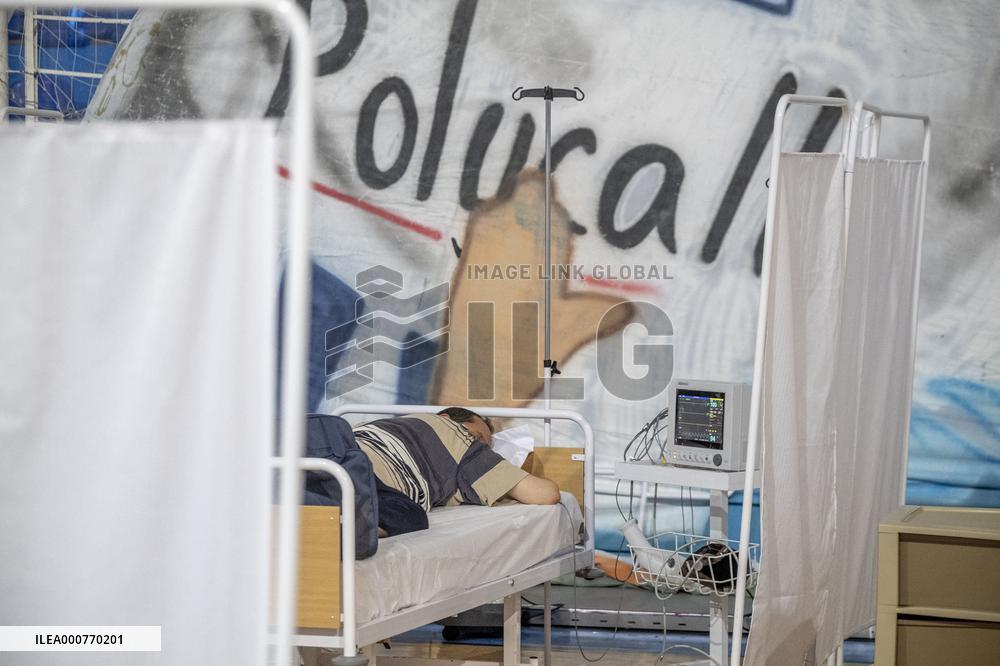 Covid-19 crisis at field hospital in Ezzahra