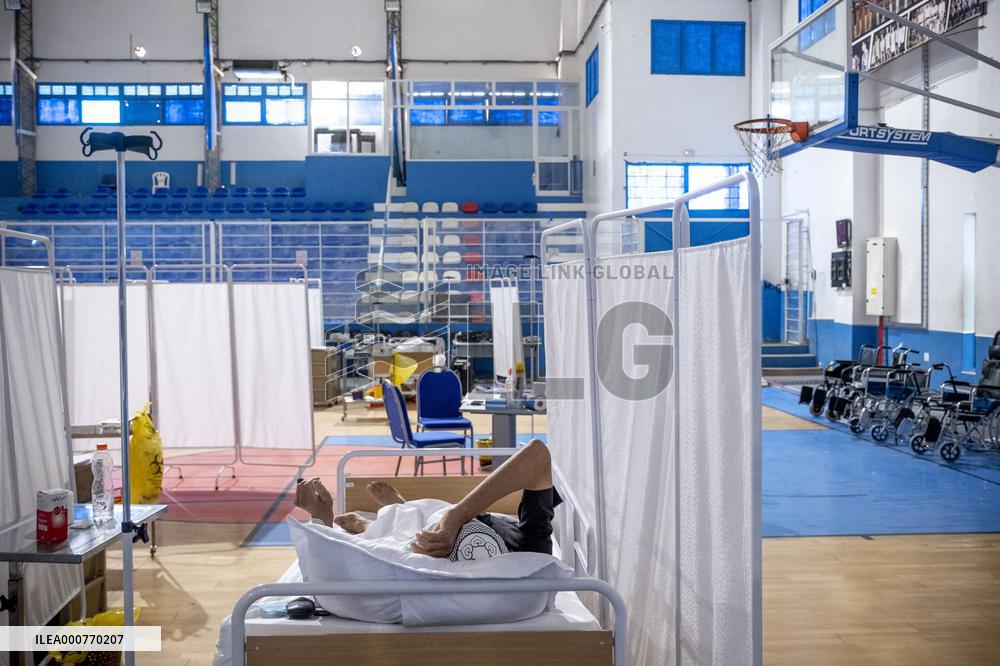 Covid-19 crisis at field hospital in Ezzahra