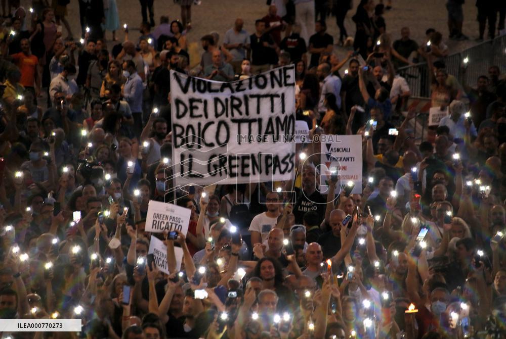 Demonstration Against The Mandatory Green Pass - Rome