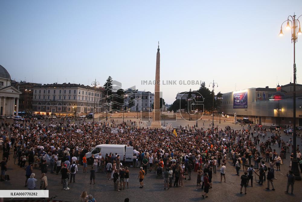 Demonstration Against The Mandatory Green Pass - Rome