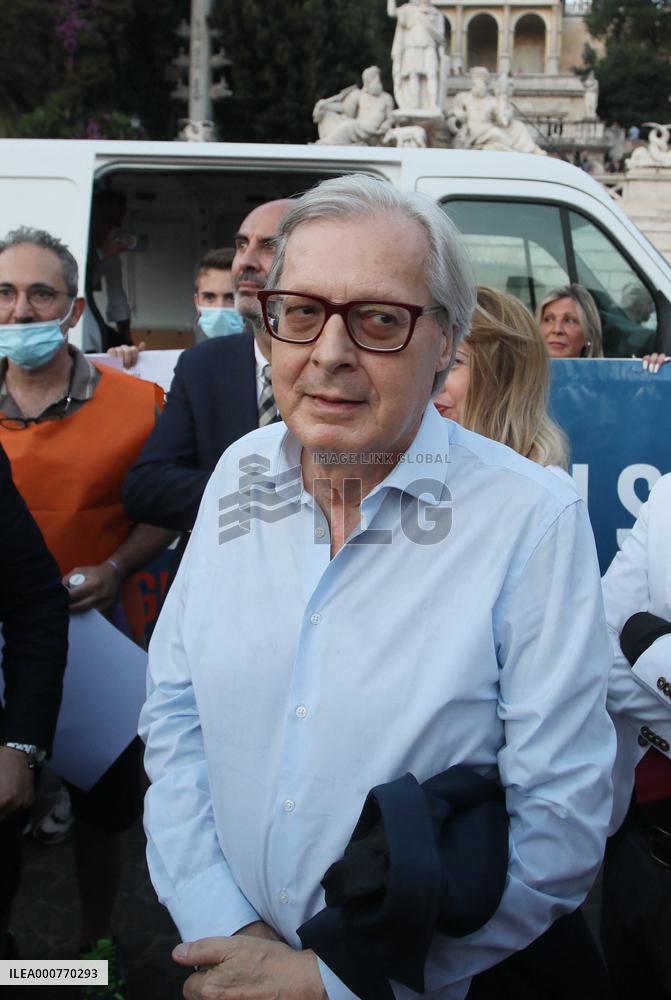 Demonstration Against The Mandatory Green Pass - Rome