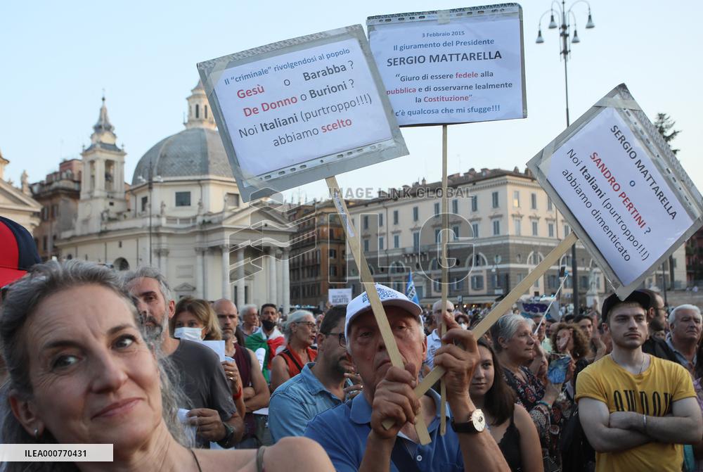 Demonstration Against The Mandatory Green Pass - Rome
