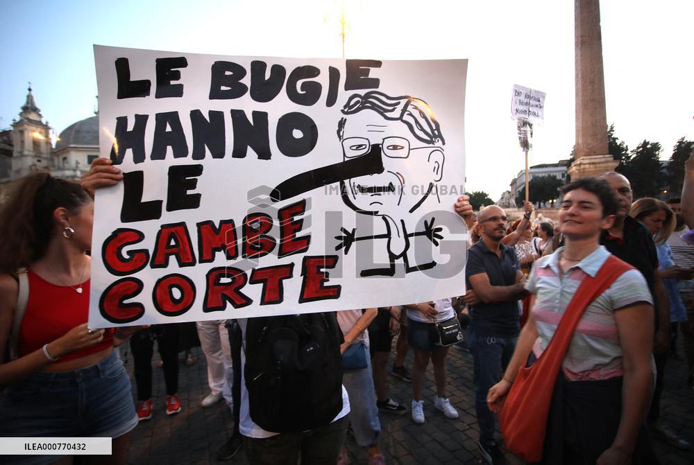 Demonstration Against The Mandatory Green Pass - Rome