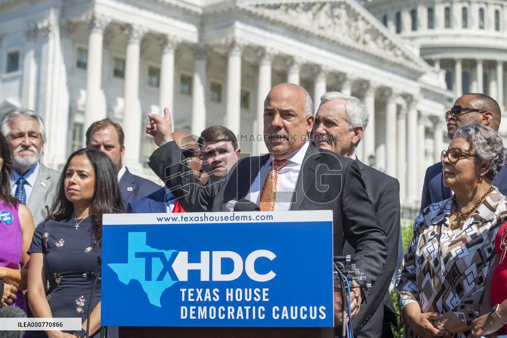 Members of the Texas legislature hold a press conference - DC