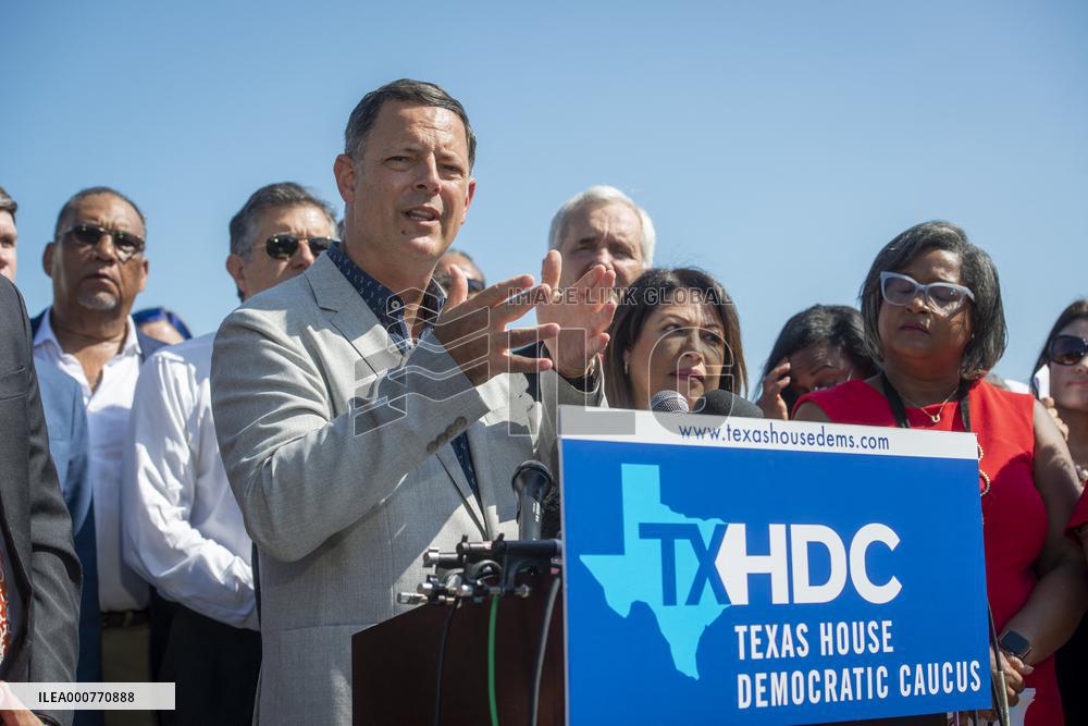 Members of the Texas legislature hold a press conference - DC