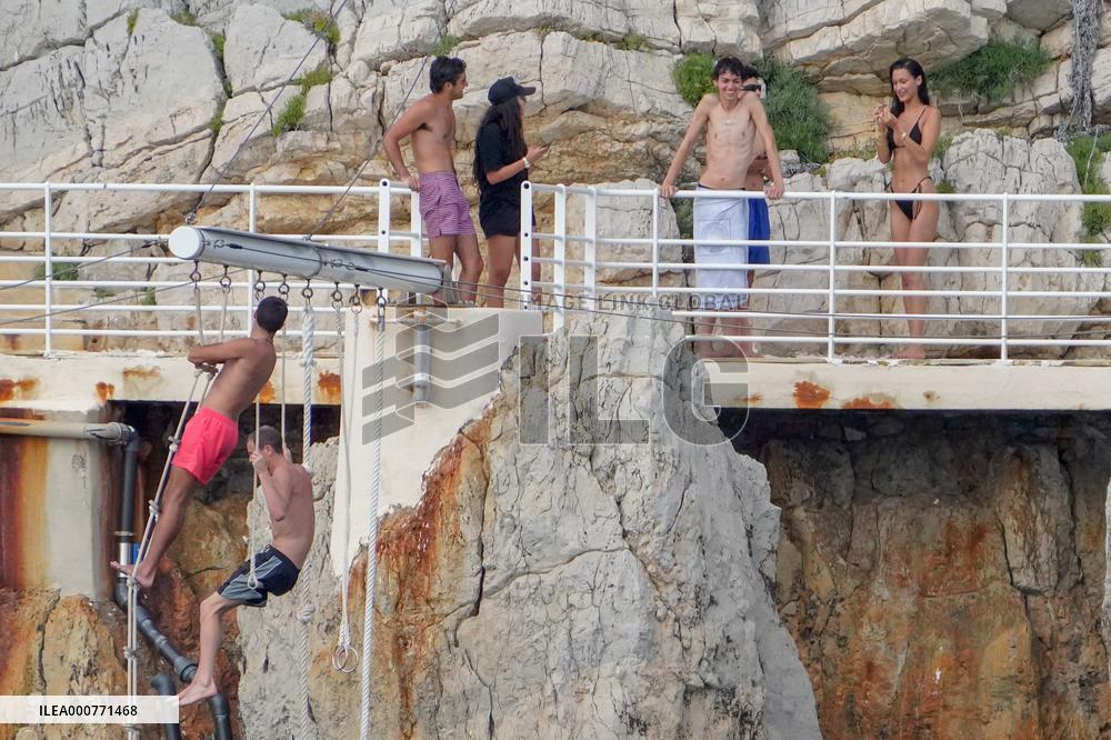 Bella Hadid Shows Off Her Bikini Body - Antibes