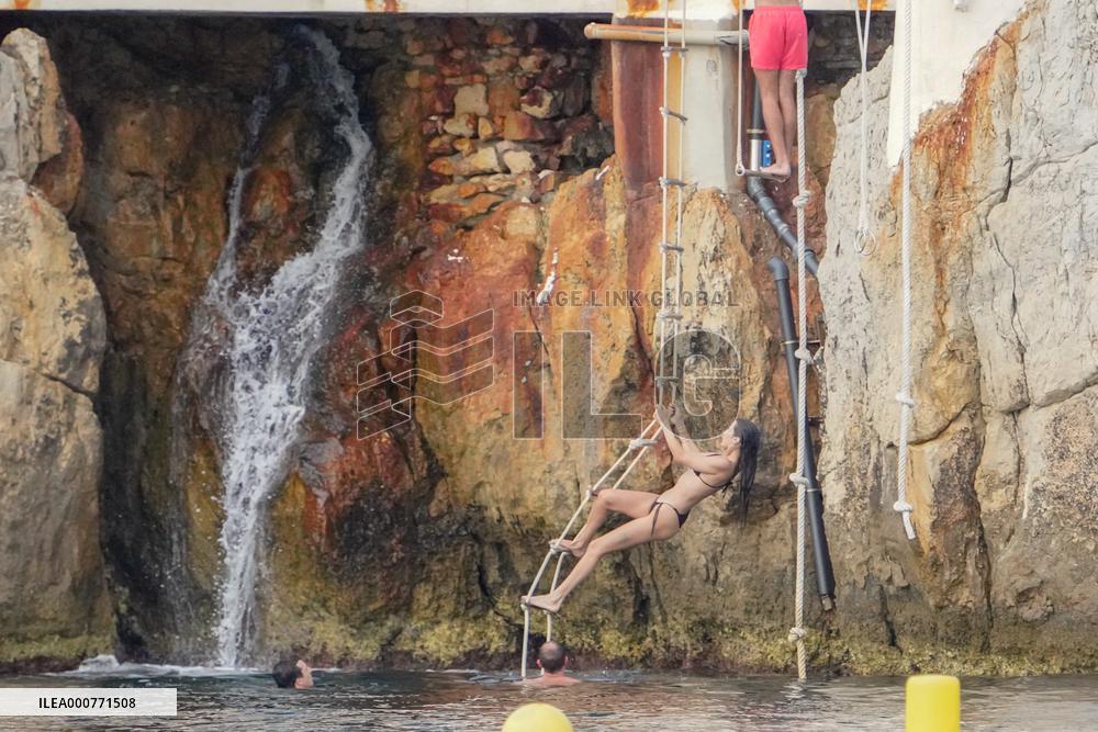 Bella Hadid Shows Off Her Bikini Body - Antibes