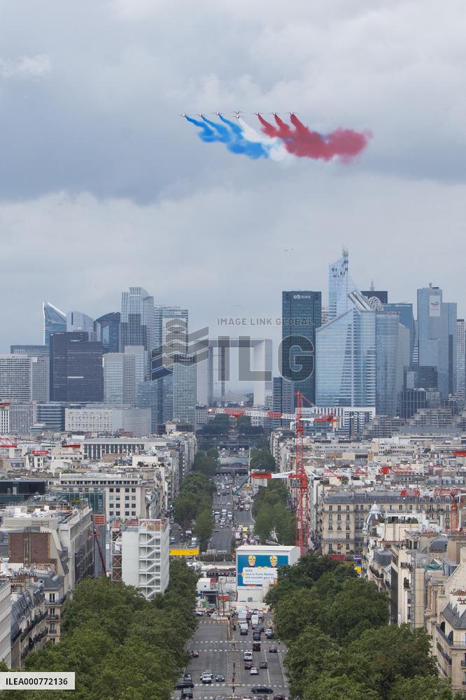 Aerial Practice Session Prior To July 14 Bastille Day Parade - Paris