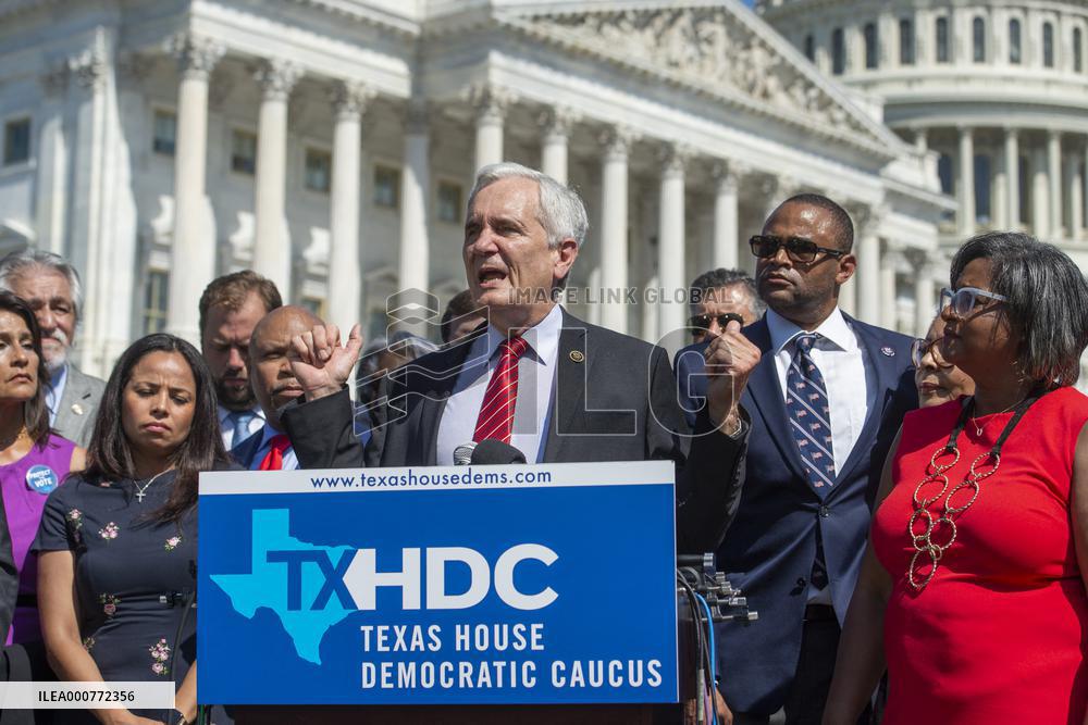 Members of the Texas legislature hold a press conference - DC