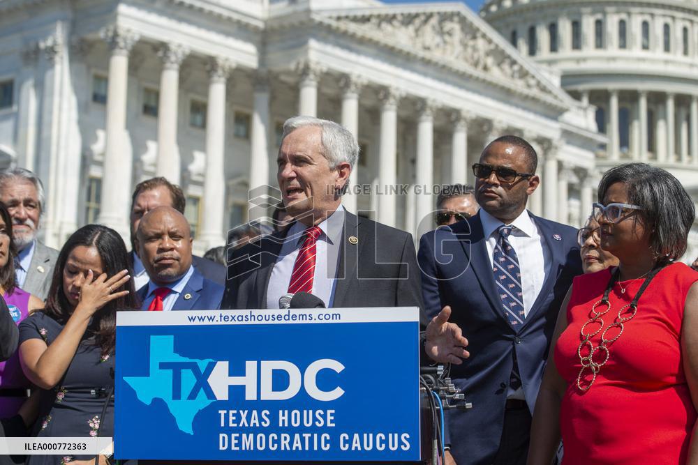 Members of the Texas legislature hold a press conference - DC