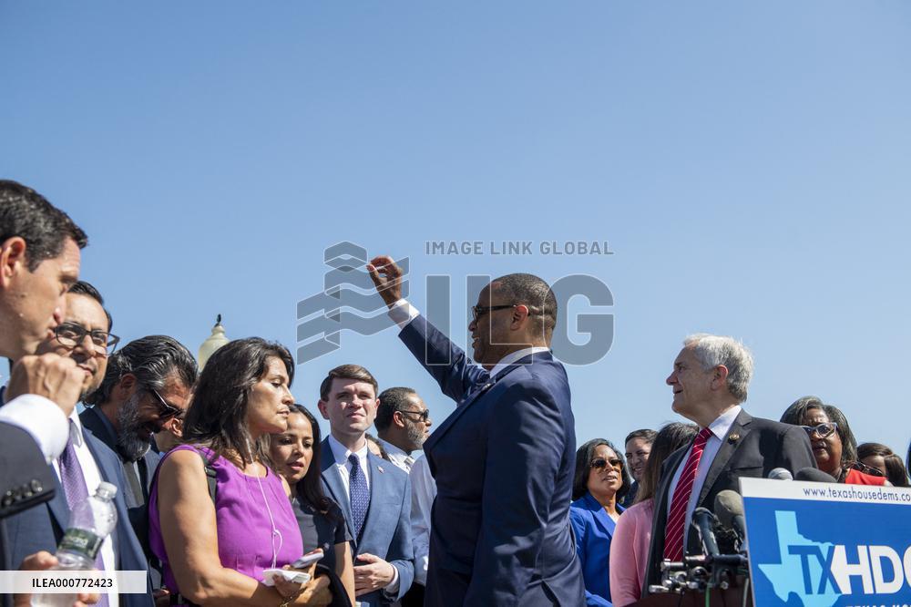 Members of the Texas legislature hold a press conference - DC