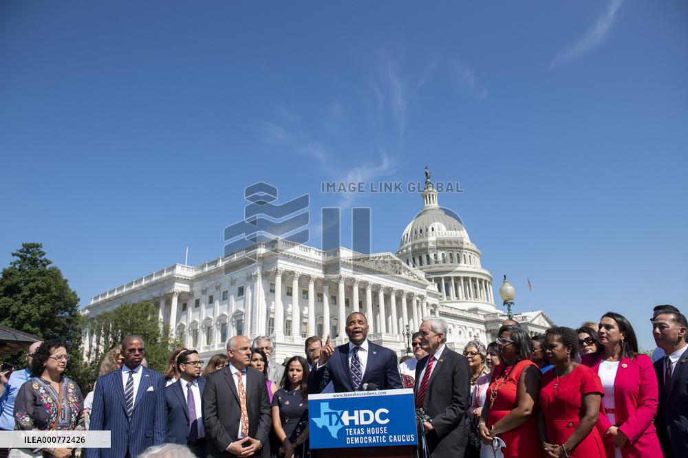 Members of the Texas legislature hold a press conference - DC