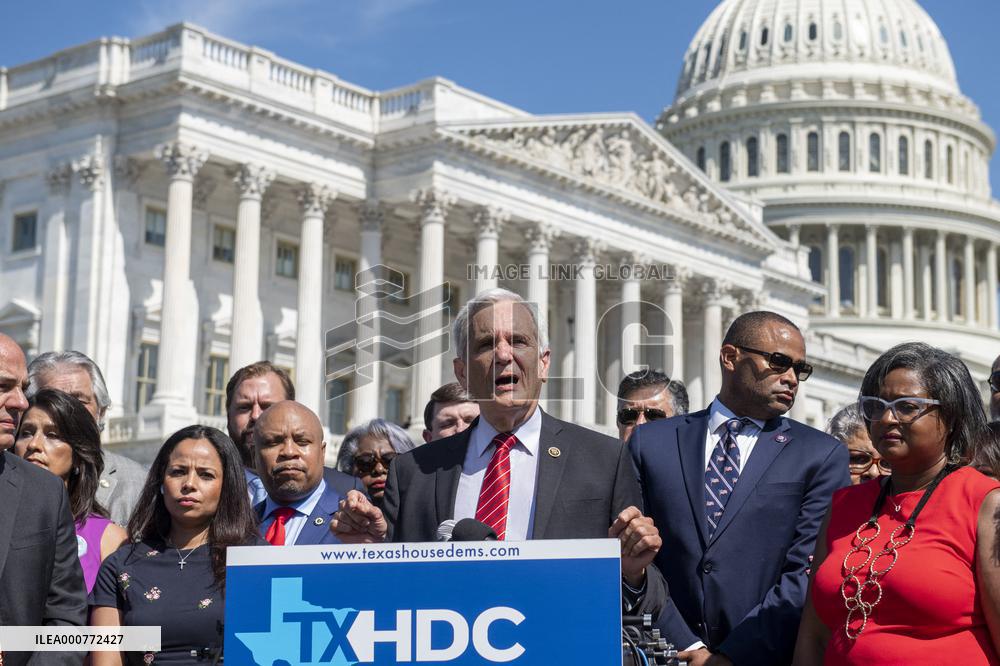 Members of the Texas legislature hold a press conference - DC