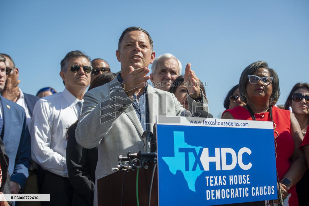 Members of the Texas legislature hold a press conference - DC
