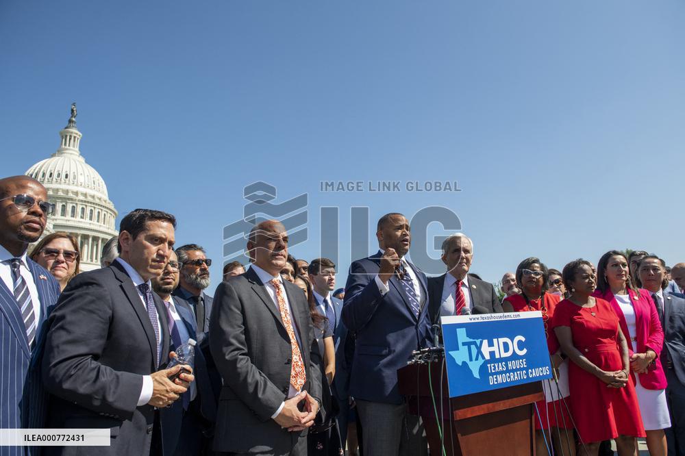 Members of the Texas legislature hold a press conference - DC