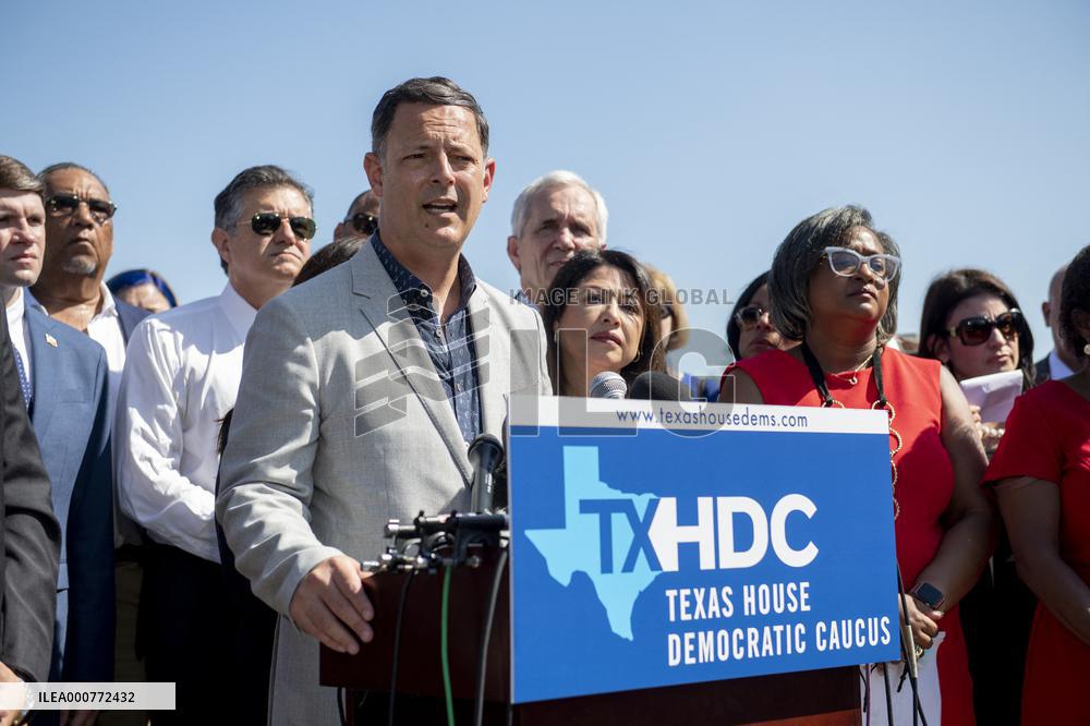 Members of the Texas legislature hold a press conference - DC