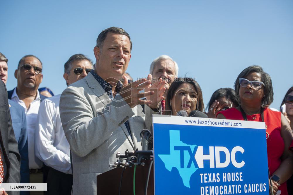 Members of the Texas legislature hold a press conference - DC